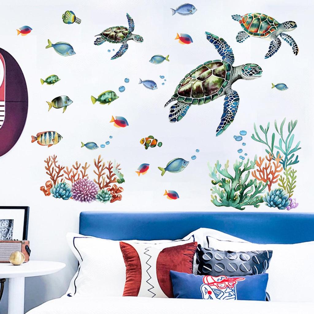 Underwater Luminous Coral & Fish Wall Stickers