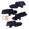 4Pcs Car erts Door Panel Armrest Cover Fit for Hyundai Santa Fe 2006 2007 2008 2009 2010 2011 2012 Black Artificial Leather