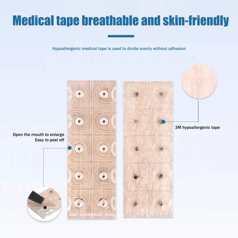 100 Patches Auriculus Acupoint Pressure Ear Patches Magnetic Stickers Energy Beads Stimulus