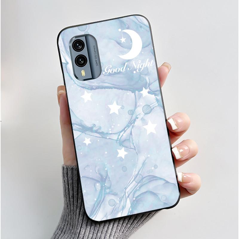 Casing For Nokia X30 5G Case Aesthetic Fashion Cute Cat Astronaut Cartoon Black Silicone Soft Shockproof Phone Case Back Cover