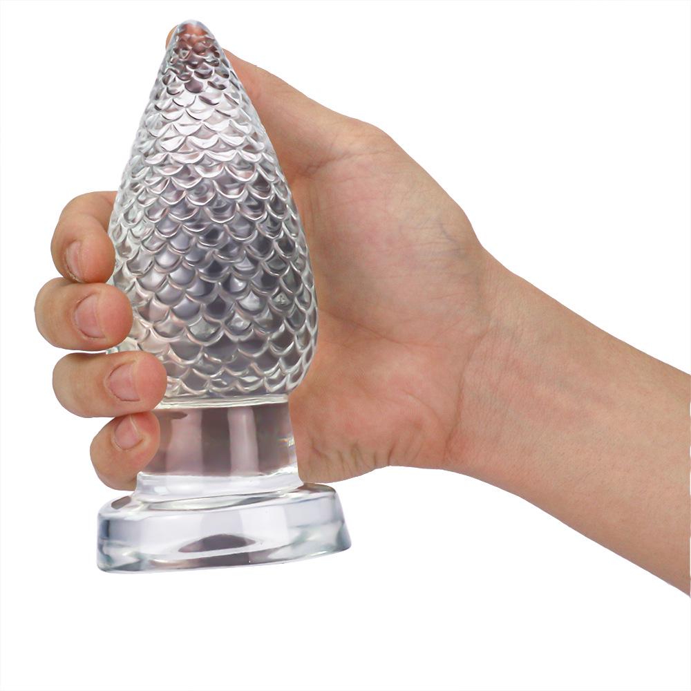 Multi-size Transparent Rear Hole Anal Plug with Suction Cup and Soft Stimulation for SM Play