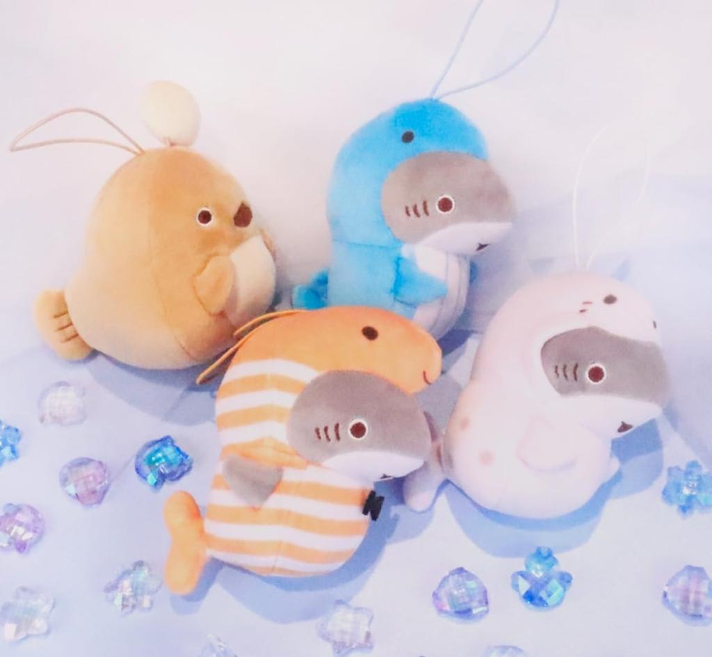 Official Mashumocchi Big Plush Toy (Baby Shark) (Bite-sized "Whale" Approx. 10cm)