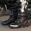 37-47 Men/Women's High Top Genuine Leather Sports Shoes Rotating Button Outdoor Cycling Sports Motorcycle Boots
