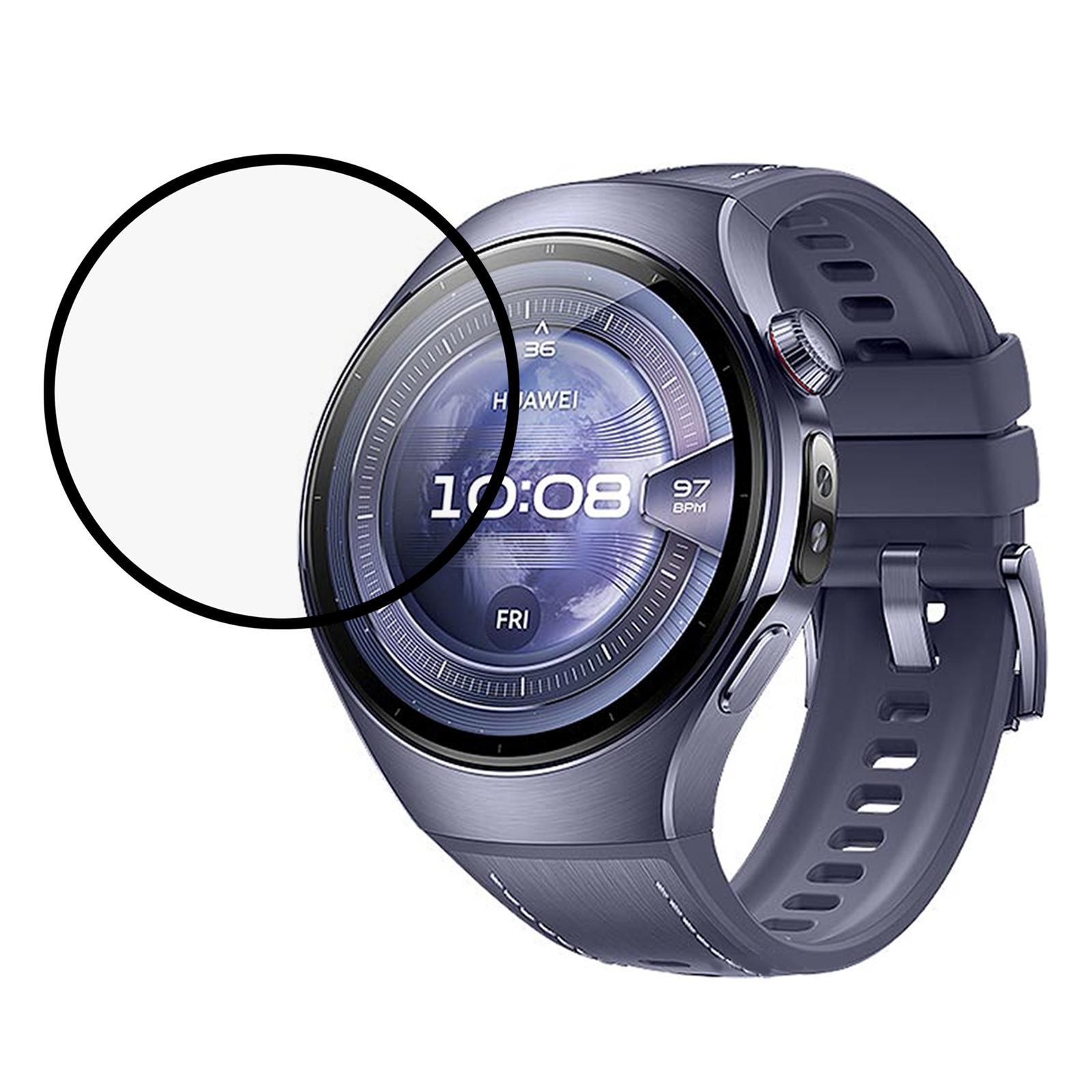 

For Huawei Watch 5 42mm Full Screen Protector Black Edge Soft PMMA Smartwatch Screen Film A