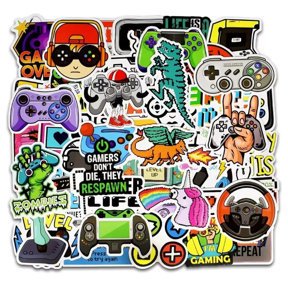 50Pcs Cartoon Game Console Personalized Sticker Graffiti Creative Helmet Toy Mobile Phone Computer Refrigerator Desk Decoration