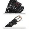 Youth Vintage Handwoven Belt Men's and Women's Leather Pin Buckle Belt Men's Belt