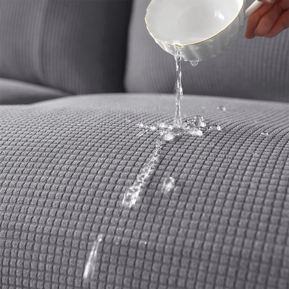 Wasserdichtes Maisflanell Elastisch Zuhause Hotel Esszimmerstuhl Hohe Armlehnen Stuhlhülle