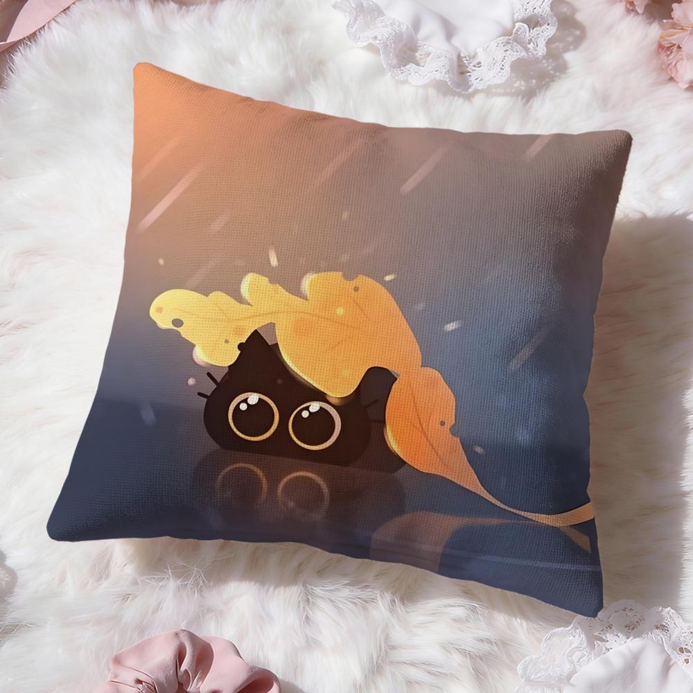 cute The Legend of Hei Cushion Cover Premium Comfort Reversible Pillow Cove -Two in One Design for Any Room & Car Interior