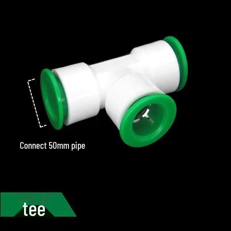 Quick Connect PPR Ball Valve PVC Elbow Tee, No Hot Melt, 4 Points/40 PE Water Pipe Fittings.