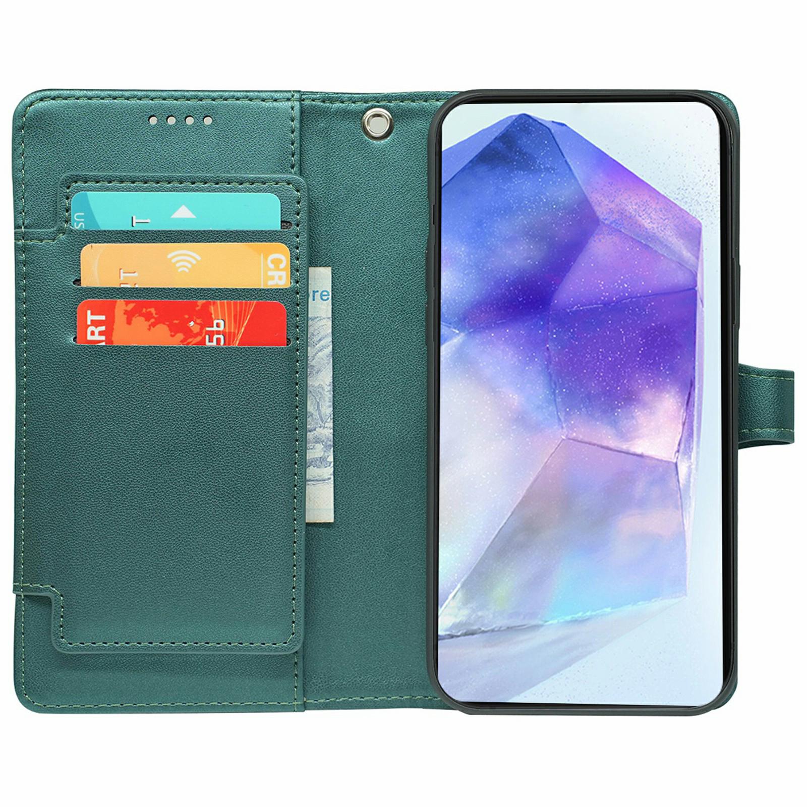 

For Nothing Phone 2 Pro Case with 9 Card Slots PU Leather Stand Phone Cover Brown