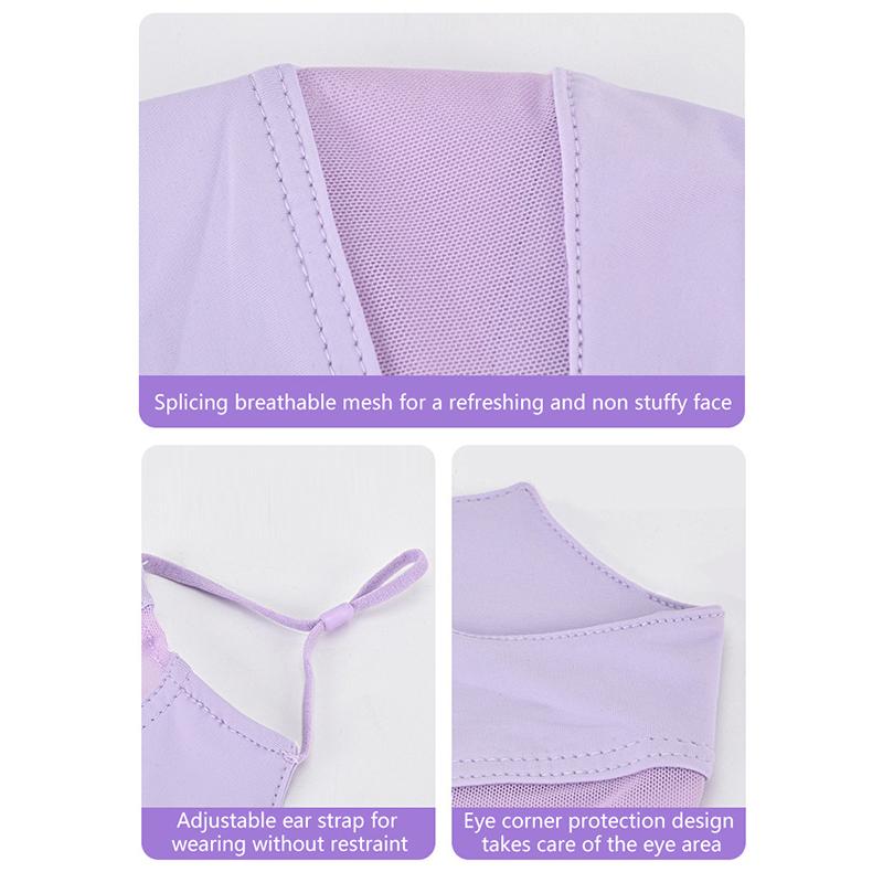 Breathable Ice Silk Sunscreen Face Mask Outdoor Sports Anti-Uv Face Mask Head Scarf With Adjustable Buckle Driving Riding Mask