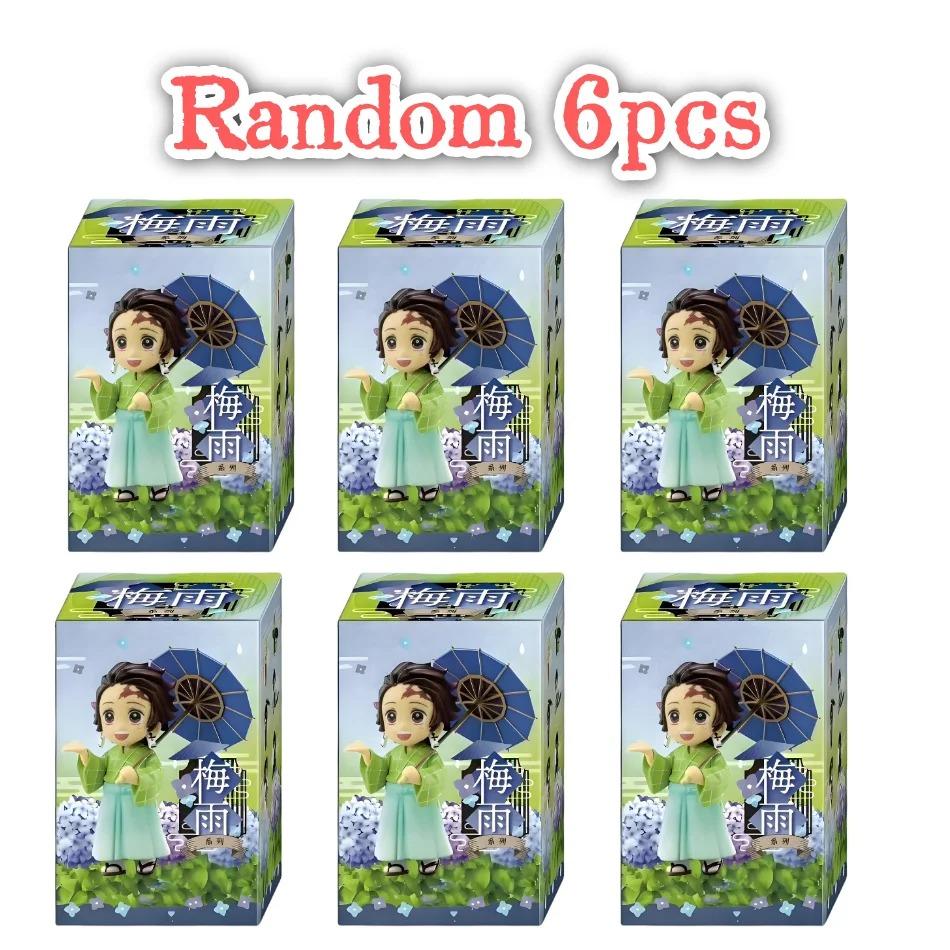 2026 Anime Demon Slayer Spring Plum Rain Series Figure Blind Box Tanjiro Kamado Nezuko Action Model Set Toys Ornament Surprise