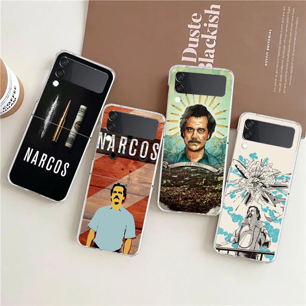 

Чехол для телефона Narcos TV Series Pablo Escobar для Samsung Galaxy Z Flip 3 4 5, жесткий складной корпус из ПК для Samsung Z Flip3, прозрачный чехол Galaxy Z Flip