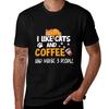 I Like Cats And Coffee And Maybe 3 People Funny Tshirt Unisex Graphic T Shirt Tshirt
