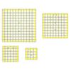 Yousheng 4Pcs Acrylic Quilting Ruler 4.5/6/9.5/12.5-Inch Square Fabric Cutting Patchwork Ruler with Clear Mark DIY Sewing Craft Projects Template