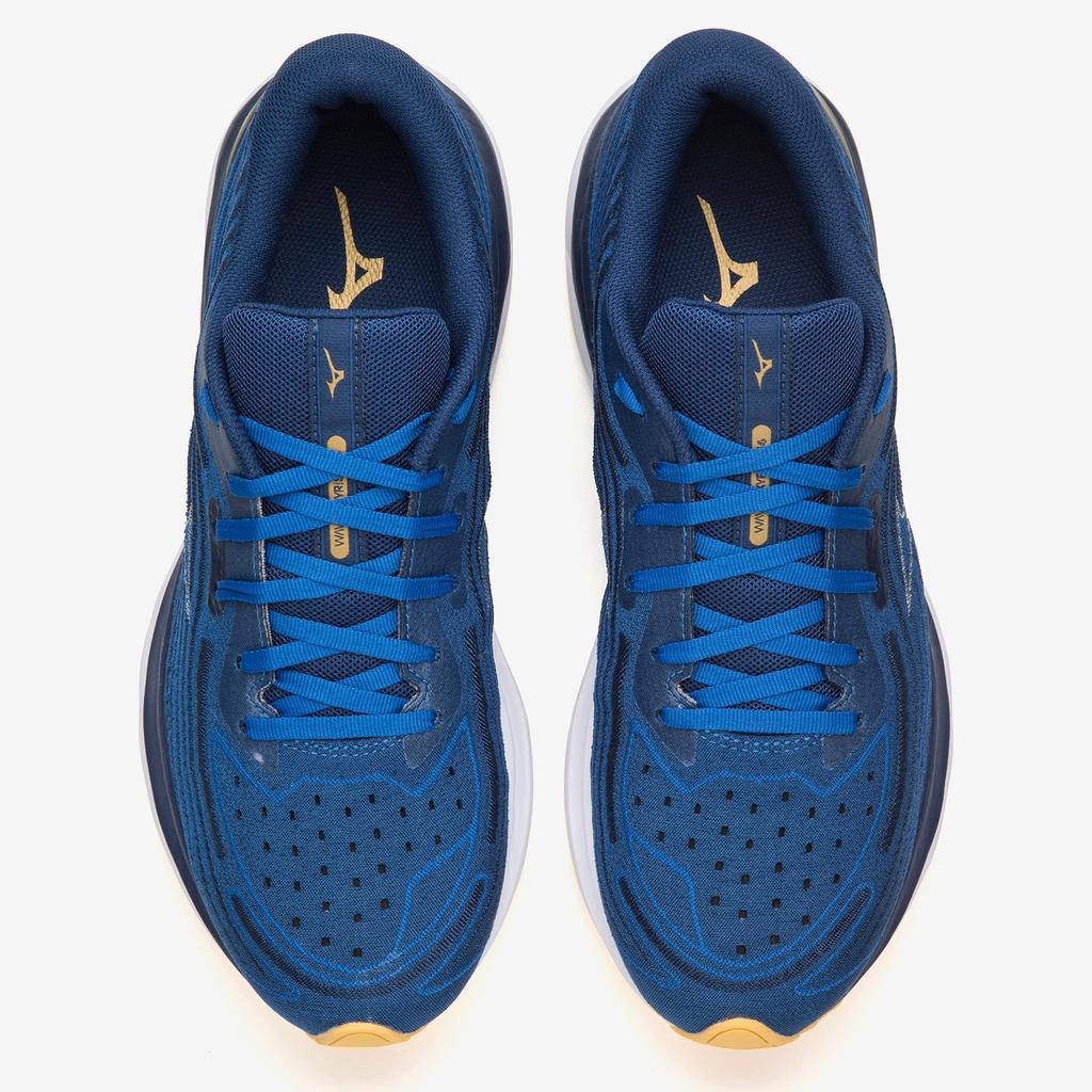 Laufschuhe Wave Skyrise 4 cm 2E [Mizuno] Herren Blau/Grau/Gold 27.5