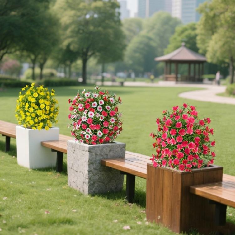 Realistic Plastic Artificial Flower Stake For Outdoor Garden Wedding Photography And Landscape Decoration