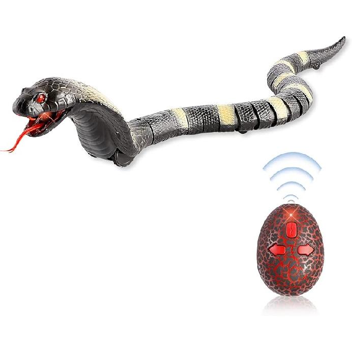 

Ufurty Greatstar Игрушка-змея с дистанционным управлением для детей 17,5 дюймов RC Перезаряжаемая Реалистичная Кобра Королевская Ная Игрушка для розыгрышей на Рождество Хэллоуин Подарок Snake