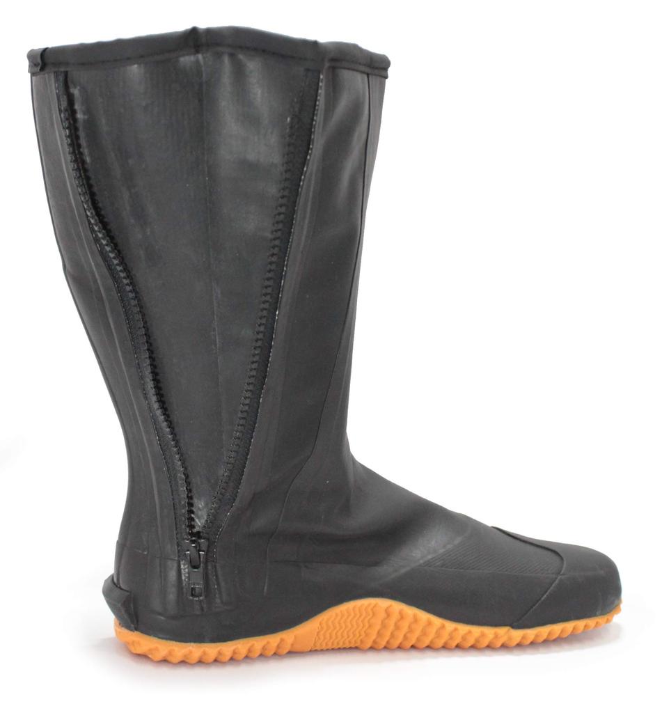 Rikioh Waterproof Tabi Socks with Rubber Tabi Socks with Size L Zipper, Crotch, Black, (GT-01)