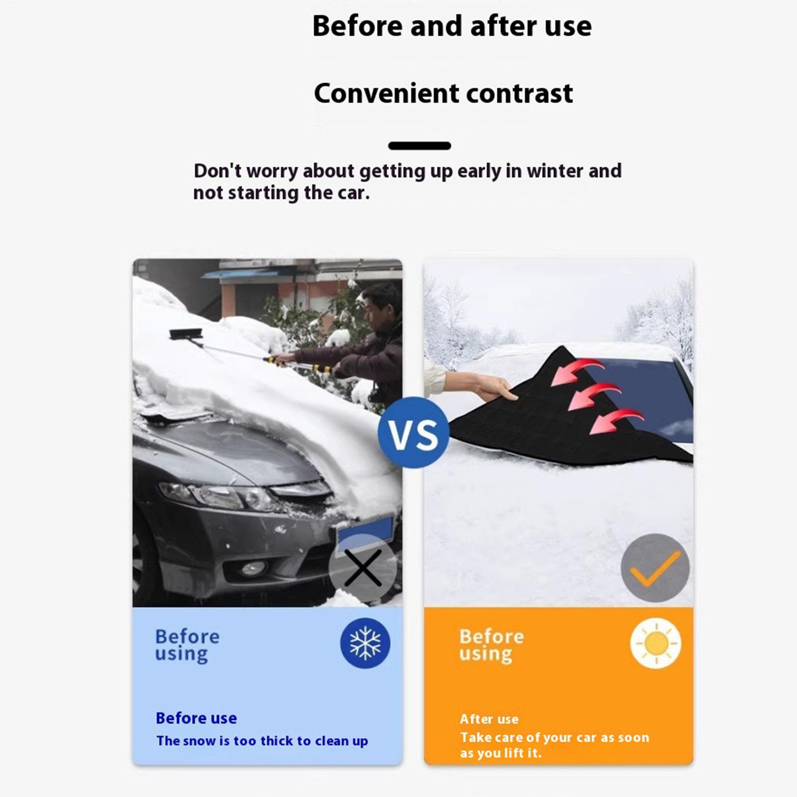 

Windshield Snow Cover Thicken Frost Ice Window Covers Windshield Ice Protector Cover Car Window Sun Shade for Most Vehicles CN