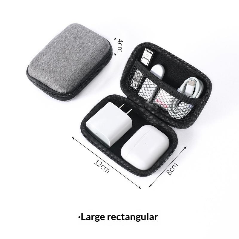 Mini Tragbare Eva Aufbewahrungstasche Tasche Tragetasche Reißverschluss Kopfhörertasche für Airpod Kopfhörer/Telefon/Ladekabel Zubehör