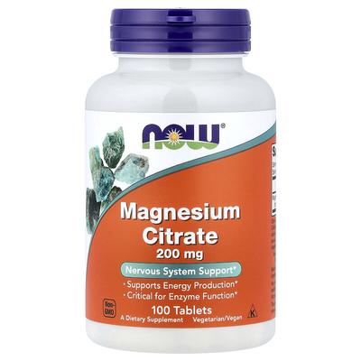 Magnesium Citrate, 100 Tablets (200 Mg Per Tablet)