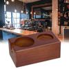 2 Hole Coffee Tamper Holder Beech Coffee Handle Mat Pad Stand for Home Restaurant(BuiltIn )