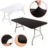 1pc Washable Rectangular Tablecloth for Outdoor Parties and Camping- Foldable, Elastic and Fitted - 4ft/6ft Size Fabric for Home