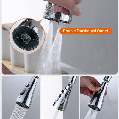 Cabeça de pulverização com 3 funções, torneira giratória 360 graus, cabeça pulverizadora, g1/2, economia de água, aerador de pia para cozinha
