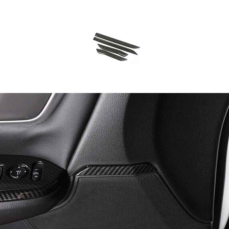 Fit For Honda CRV CR-V Trim 4PCS Carbon Fiber 2017-2022 Inner Door Speaker Strip