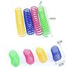 Interactive Cat Spiral Creative  To Kill Time and Keep Fit, Sturdy and Heavy Plastic for Swatting, Biting, Hunting Kitten Toys, Colorful, 4 Pcs