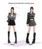 Women's High-End Wool Blend Bootcut Shorts - Slim-Fit A-Line, Petite, Hip-Enhancing, Autumn/Winter Wide-Leg Pants