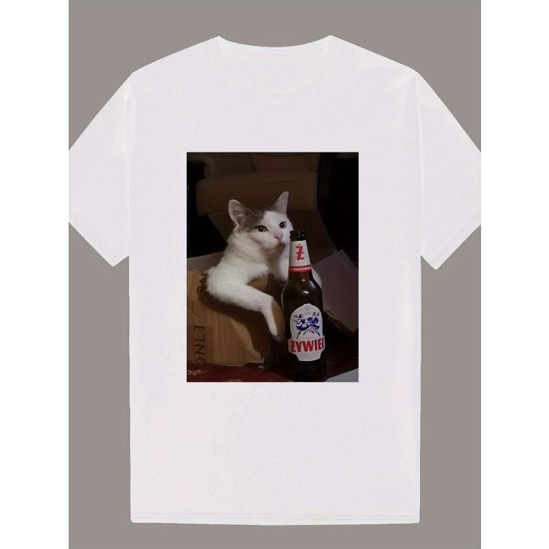 

European sizes Men S Summer Casual Round Neck Ethnic Style T-Shirt 4XL білий