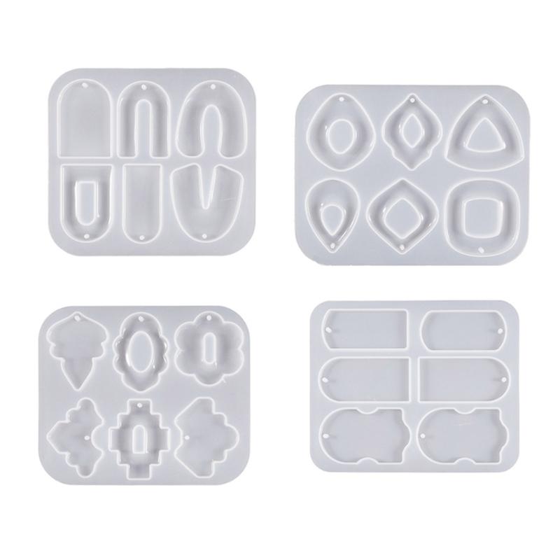 Versatile Epoxy Resin Mold for Necklace Key Chain Pendants Trendy Round and Geometric Shaped Accessories Making Moulds