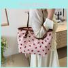 Trendy Street Style Canvas Tote Bag For Women With Large Capacity And Zipper Closure