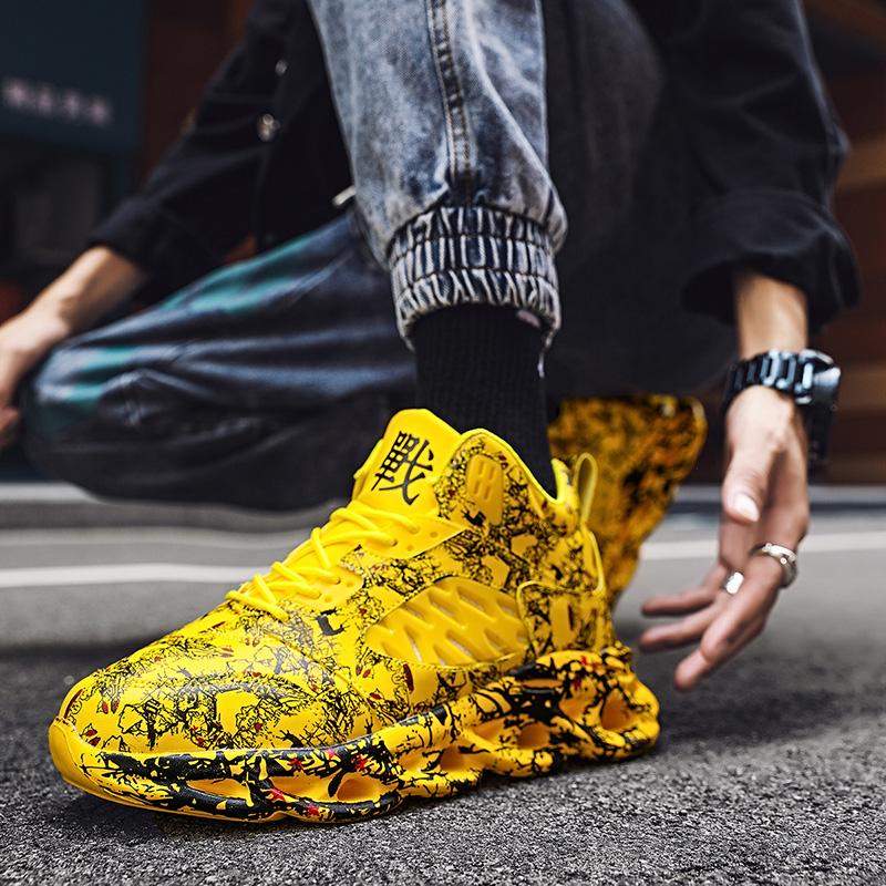 Men's Non-Slip Ultra Light Outdoor Sports Basketball Shoes Graffiti Men's Sports Shoes