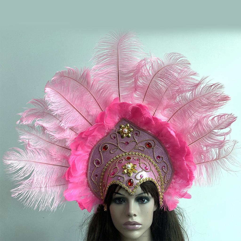 Popular Feathered Hairband Festival Costume Props Headband Samba Headdress Carnivals Party Celebration Props Headpiece