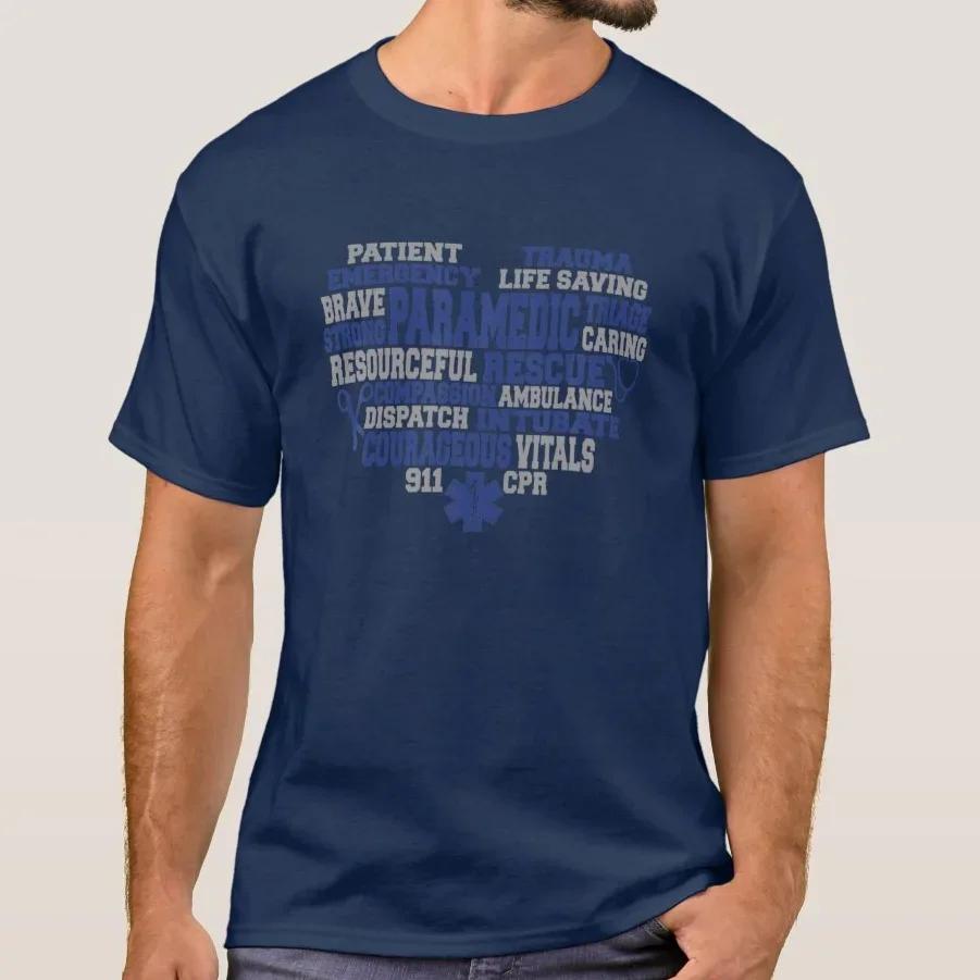 

Best Paramedic Ever EMS EMT Heartbeat EKG Emergenc TShirt 100 Cotton ONeck Short Sleeve Summer Casual Mens Tshirt Streetwear 4XL