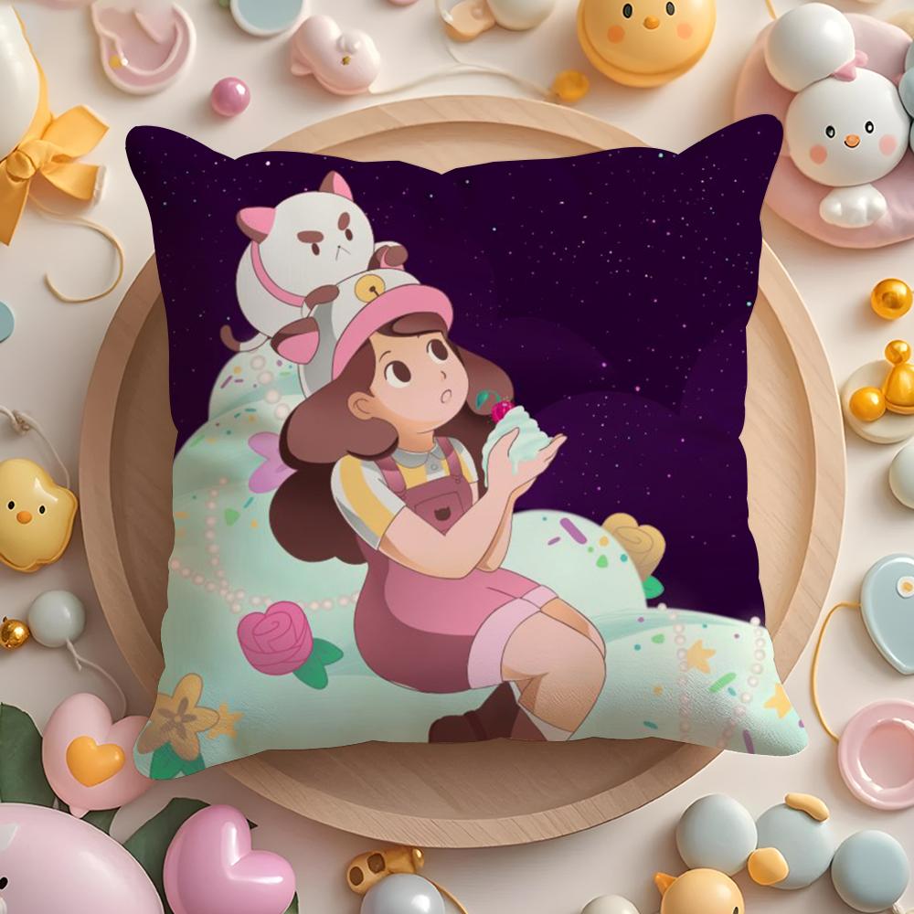 B-Bee And P-Puppycat Cushion Cover Short Plush Double-Sided Printing Home Machine Washable In Warm Winter Pillow Case