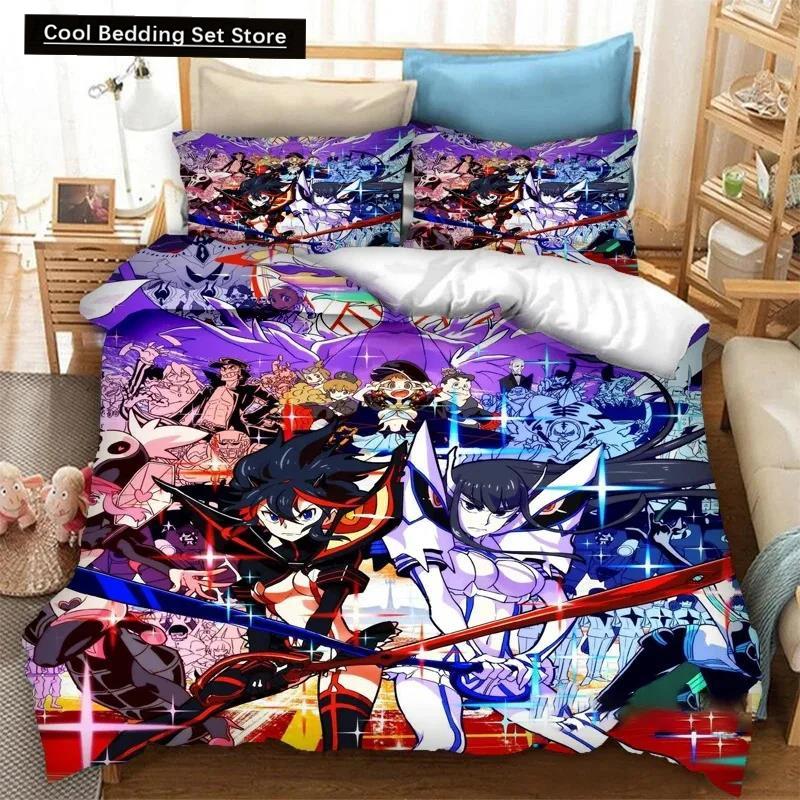 3D Print Anime Kill La Kill Bedding Set Boys Girls Twin Queen Size Duvet Cover Pillowcase Bed Kids Adult Fashion Home Textiles
