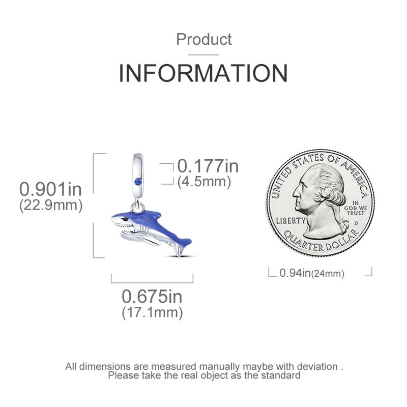 Copper Dolphin Shark Marine Organism Series Charms Beads Fit Original Fine Braceletsdiy Jewelry Gifts