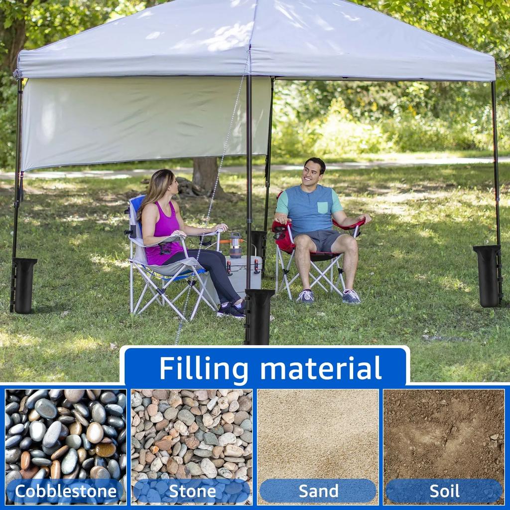 4PC Sand Bags - Waterproof Oxford Cloth Tent Weights with Handles | Reusable Windproof Anchors for Camping/Canopy/Outdoor Events