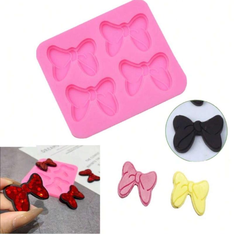 1pc Knot Bow Butterfly Bow Tie Silicone Moulds Versatile Soft Silicone for Fondant Cake Decorating Tools Chocolate Baking Mould