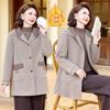 Large Size Fat Winter Clothing with Cotton and Thickened Hooded Woolen Women's Clothing Medium and Long Woolen Coat