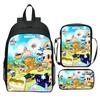 Cookie Run Kingdom Three Piece Set Backpack Cartoon Game Peripheral Elementary School Backpack Shoulder Bag Small Pencil Case