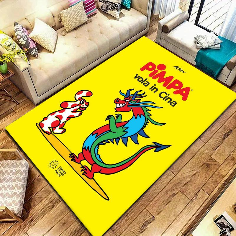 Pimpa Carpet Rug for Living Room Bedroom Home Sofa Decoration,Kids play Nonslip Floor Mat