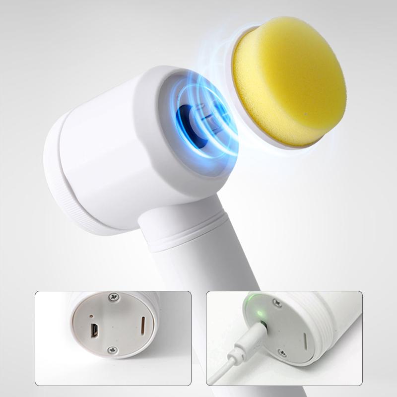 Electric Spin Scrubber,Bathroom Cleaning Brush Power Scrubber with 5 Replaceable Brush Heads, Electric Cleaning Brush