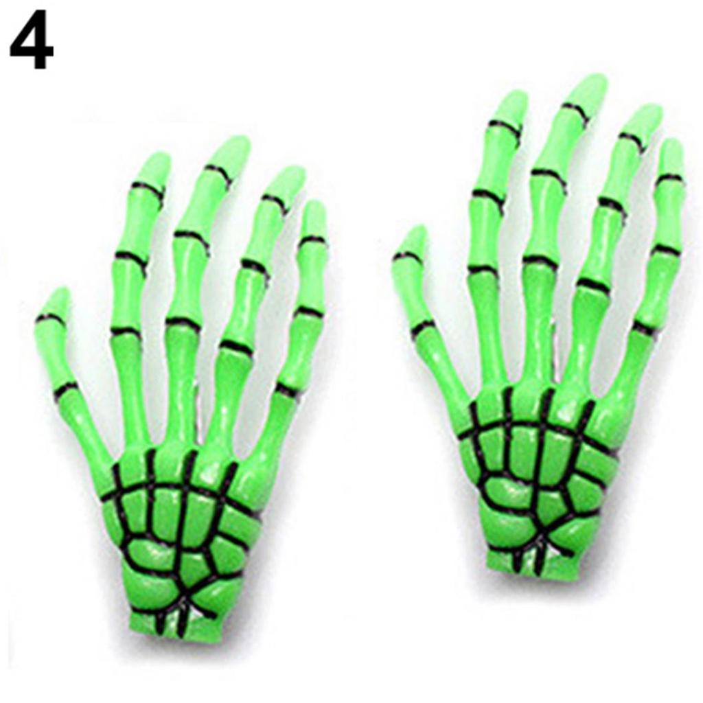 Modische Punk-Schädel-Pfoten-Haarnadel, übertriebener Totenkopf-Knochen-Handkrallen-Haarschmuck