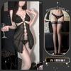 Sex underwear transparent steel tray gathers Sao suspender lace backless perspective sex nightdress seduction suit women