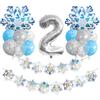 Christmas Snowflake Aluminum Film Balloon Set 32 Inch Digital Flag Children'S Birthday Party Decoration